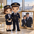 Personalized Pilot Crochet Doll From Photo | Custom Aviation Keepsake Gift