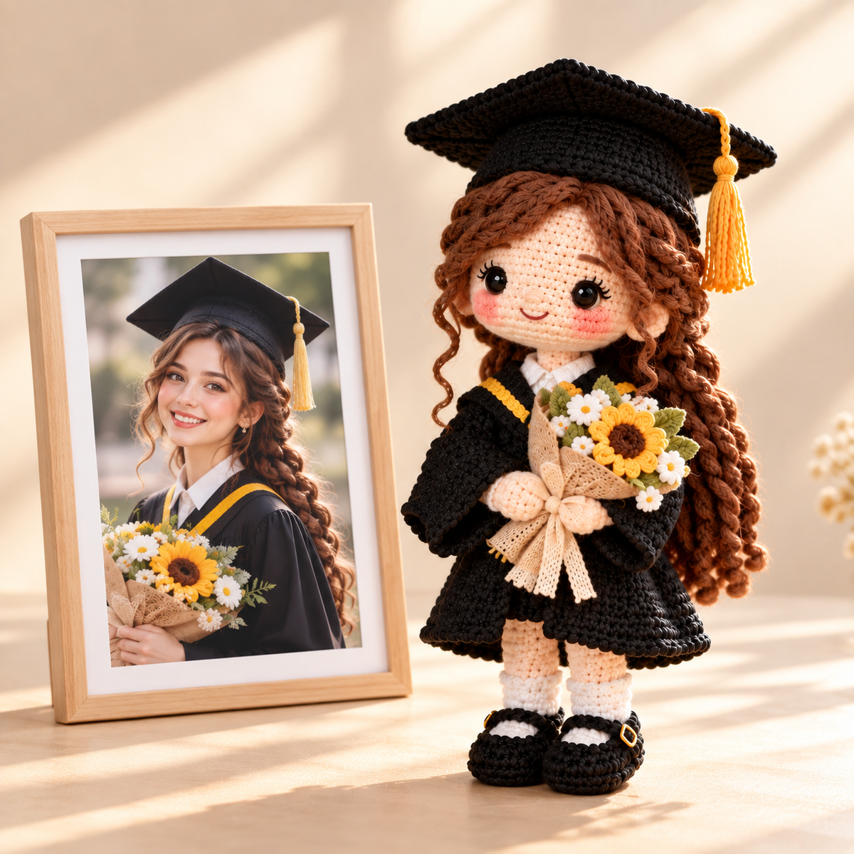 Custom Crochet Graduation Doll | Personalized Graduation Gift Keepsake