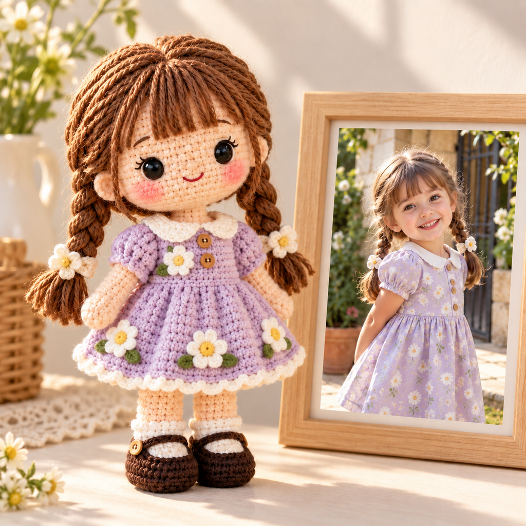 Custom Crochet Doll From Photo | Personalized Handmade Keepsake Gift