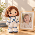 Personalized Astronaut Crochet Doll From Photo | Custom Space Gift Keepsake