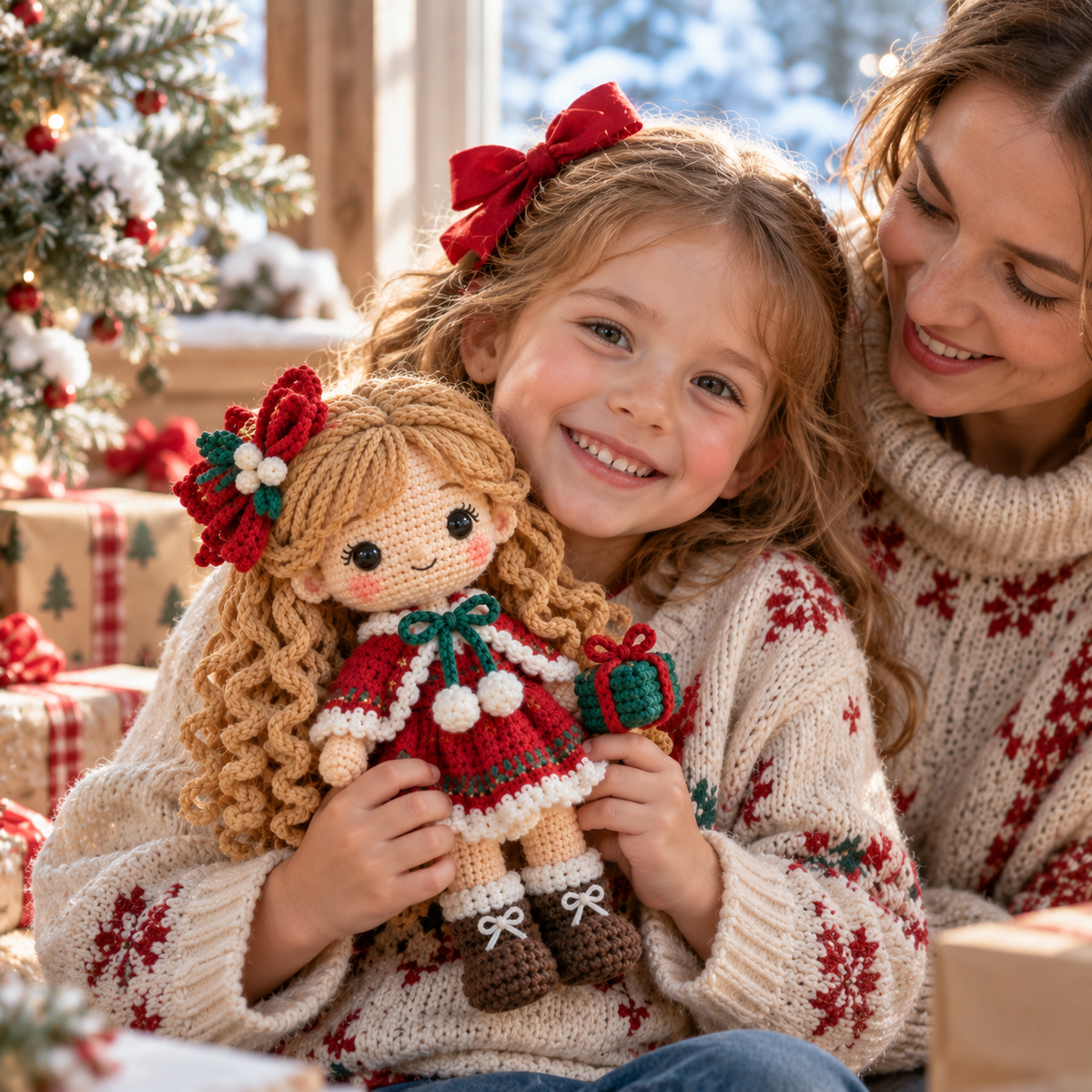 Custom Christmas Crochet Doll From Photo | Personalized Handmade Christmas Gift