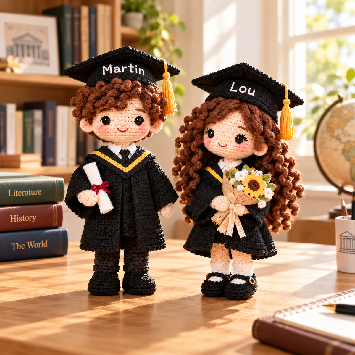 Custom Crochet Graduation Doll | Personalized Graduation Gift Keepsake