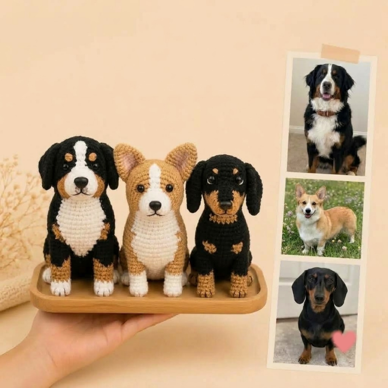 Custom Crochet Dog From Photo – Personalized Dog Lover Gift Idea