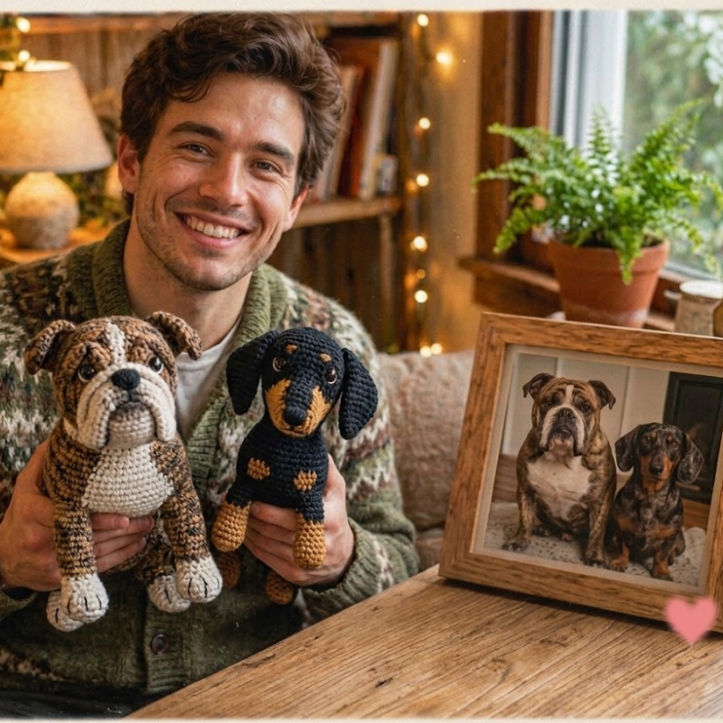 Custom Crochet Dog From Photo – Personalized Dog Lover Gift Idea