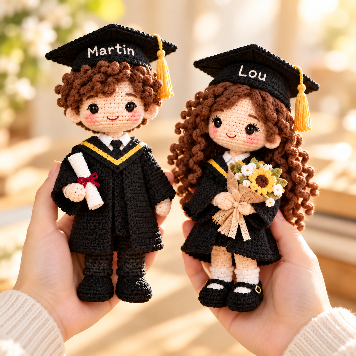 Custom Crochet Graduation Doll | Personalized Graduation Gift Keepsake