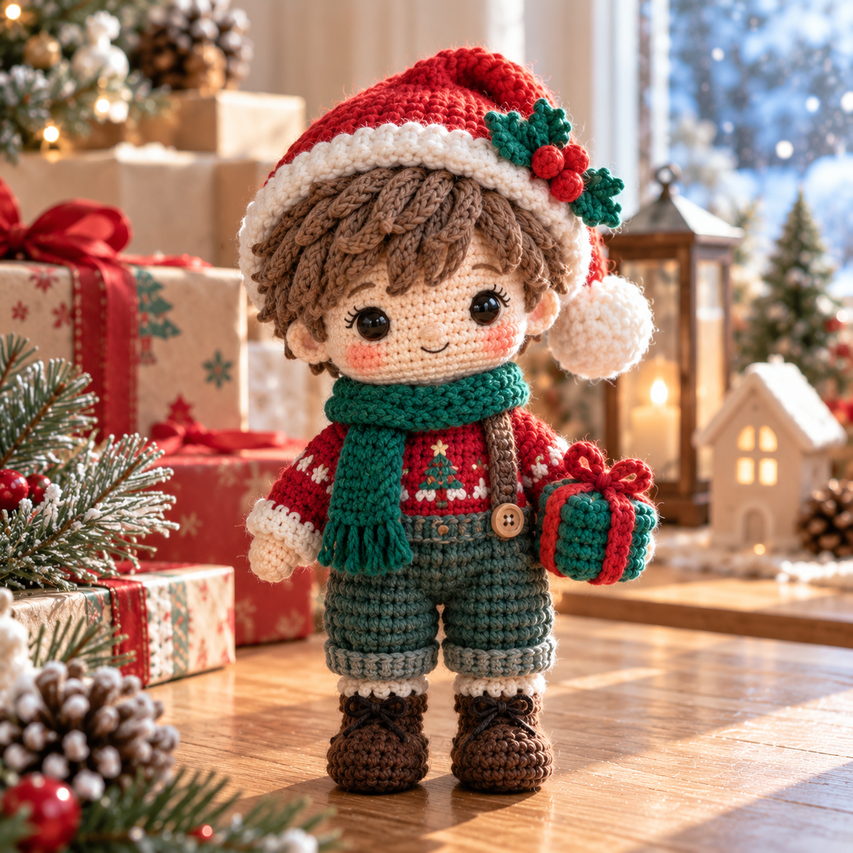 Custom Christmas Crochet Doll From Photo | Personalized Handmade Christmas Gift