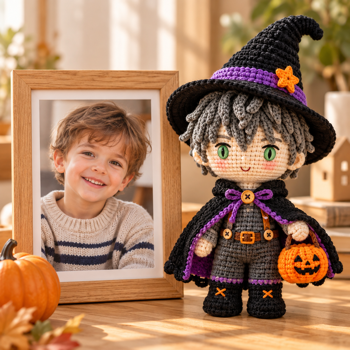 Custom Halloween Crochet Doll From Photo | Personalized Trick or Treat Gift