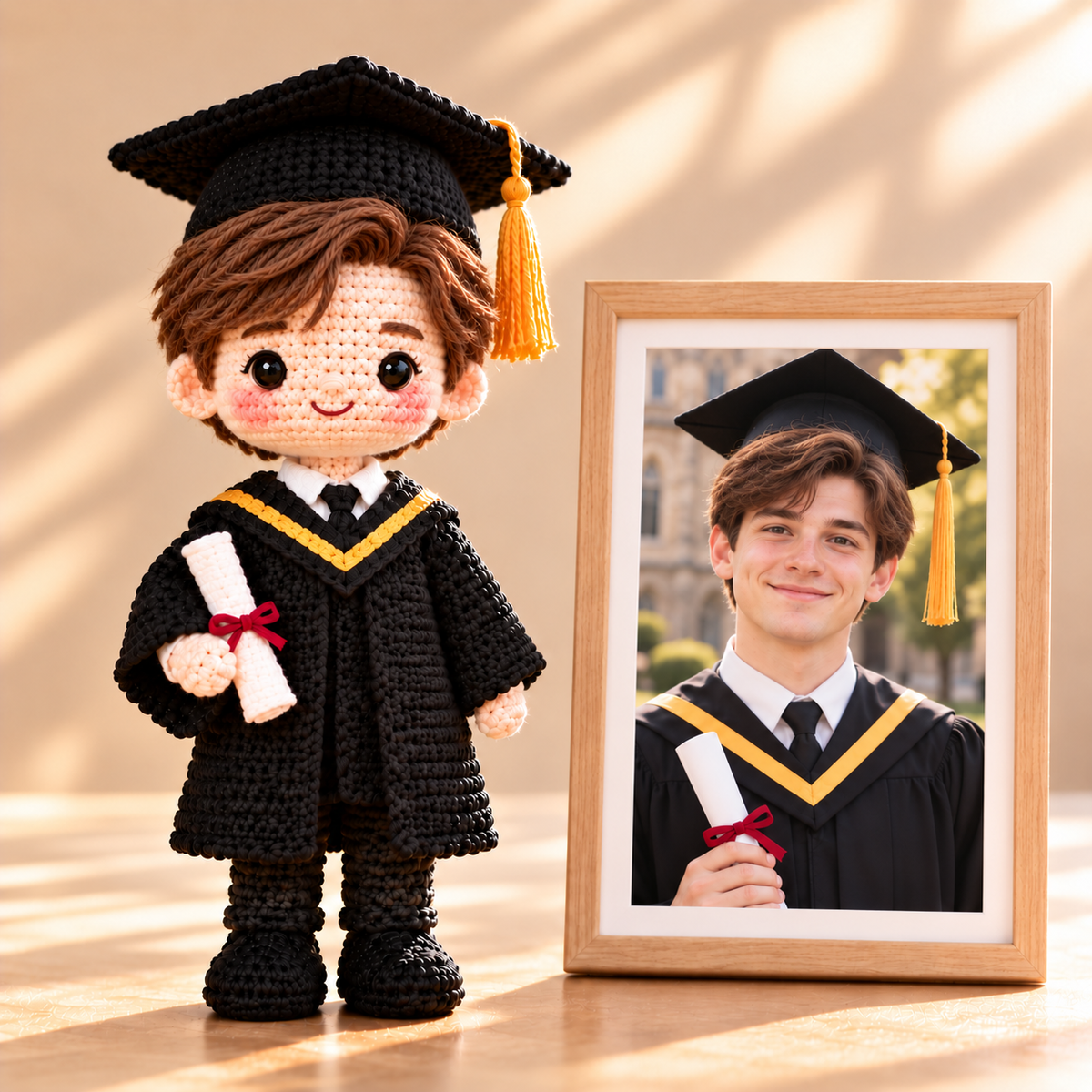 Custom Crochet Graduation Doll | Personalized Graduation Gift Keepsake