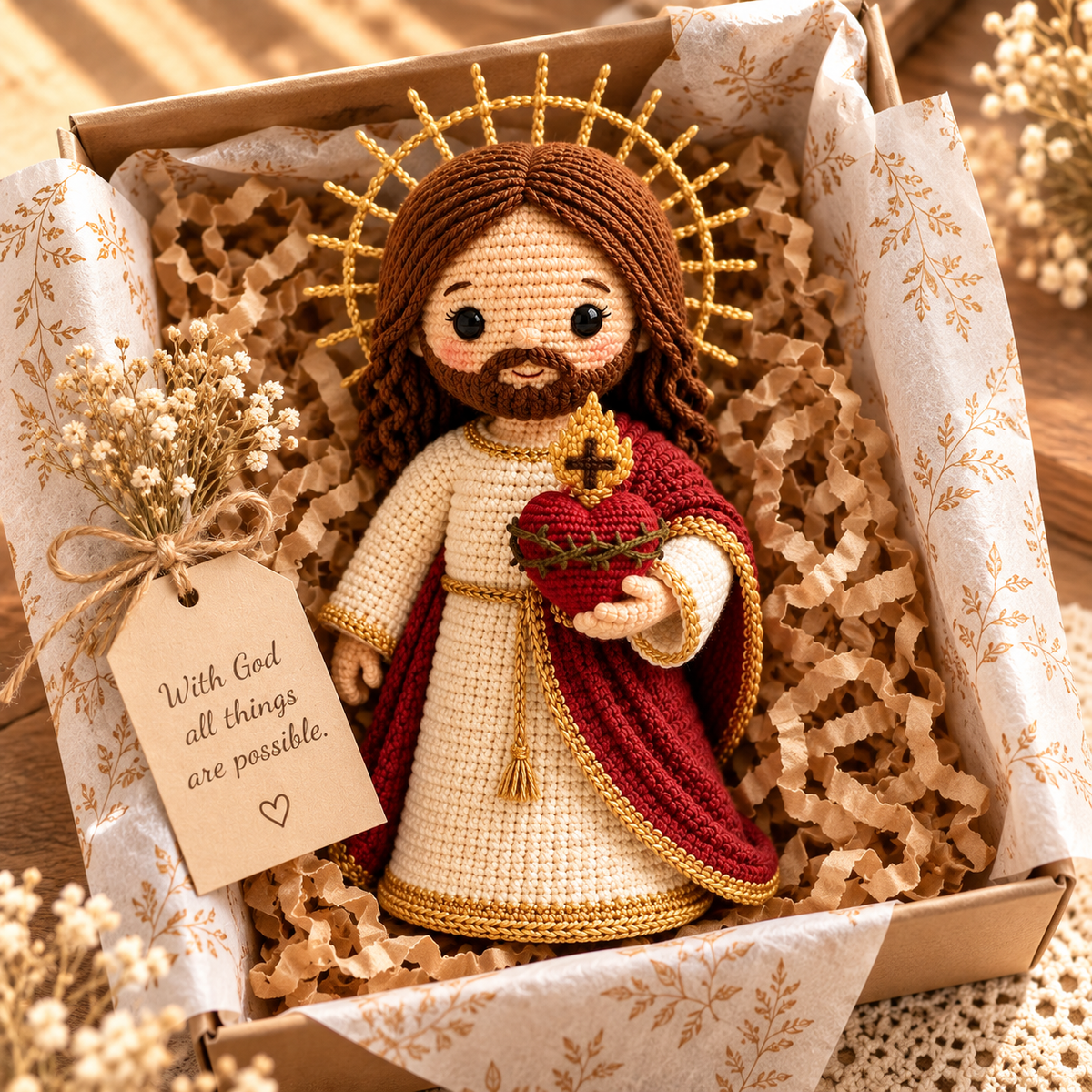 Crochet Jesus Doll – Handmade Christian Gift & Faith Decor