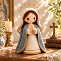 Crochet Virgin Mary – Handmade Catholic Gift & Marian Decor
