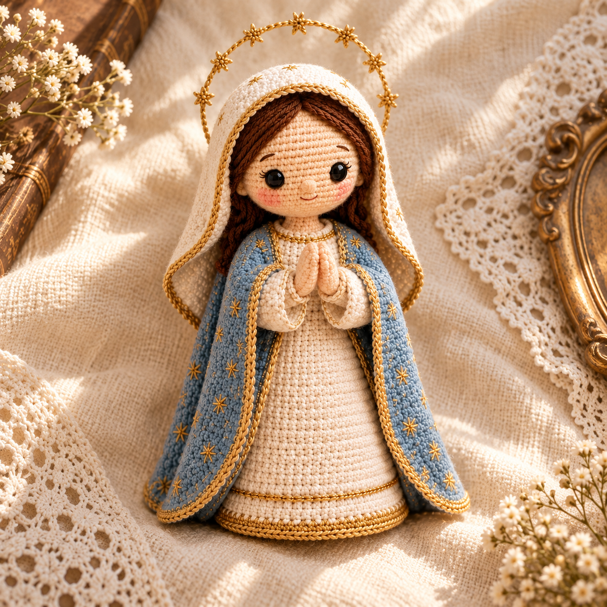 Crochet Virgin Mary – Handmade Catholic Gift & Marian Decor