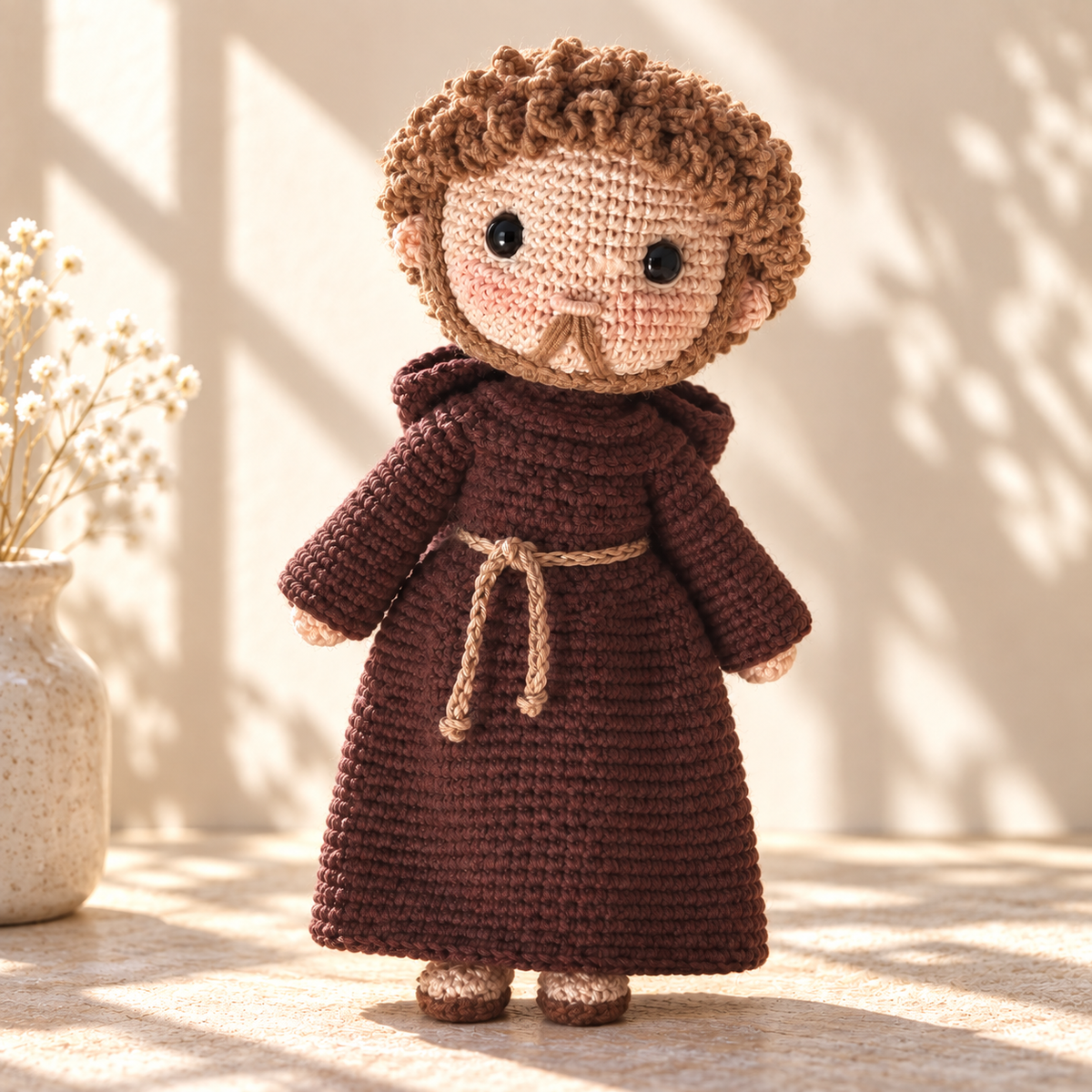 Crochet Saint Francis Figure – Catholic Religious and Christmas Gift
