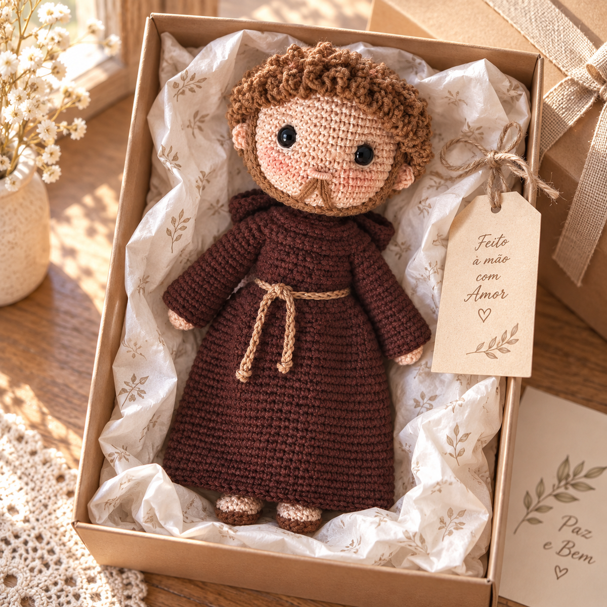 Crochet Saint Francis Figure – Catholic Religious and Christmas Gift