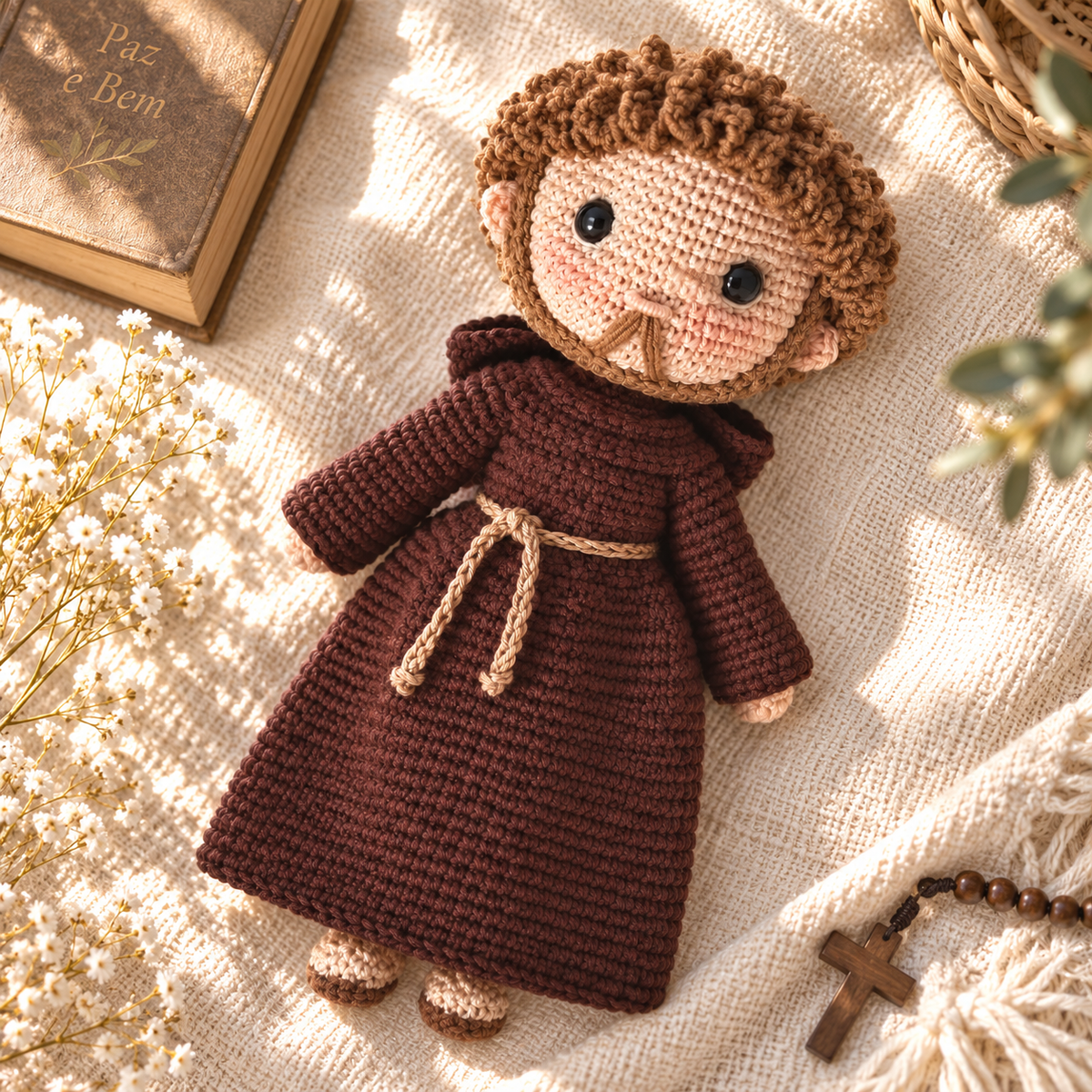 Crochet Saint Francis Figure – Catholic Religious and Christmas Gift
