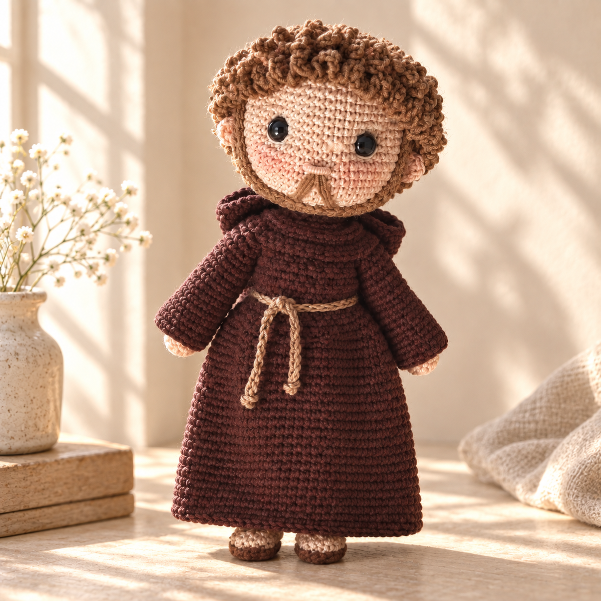 Crochet Saint Francis Figure – Catholic Religious and Christmas Gift