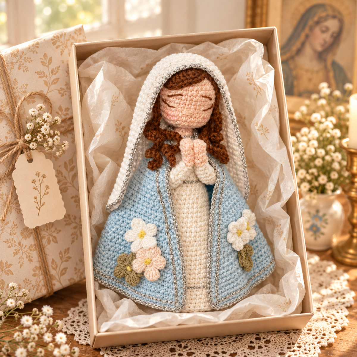 Crochet Saint Francis Figure – Catholic Religious Gift and Decor