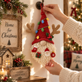 Handmade Christmas Wall Hanging | Crochet Holiday Gnome Decor &amp; Winter Gift