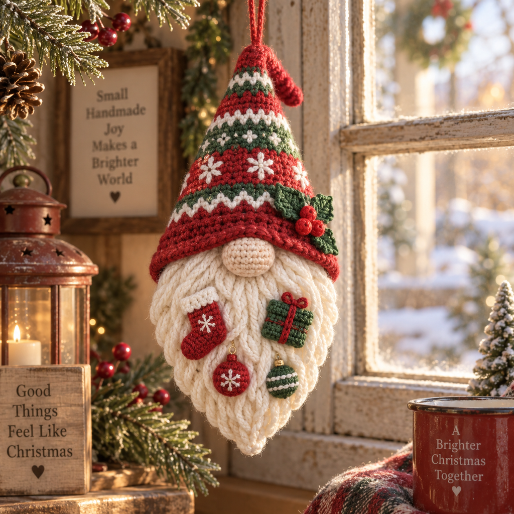 Scandinavian Christmas Gnome Decor | Handmade Nordic Holiday Hanging