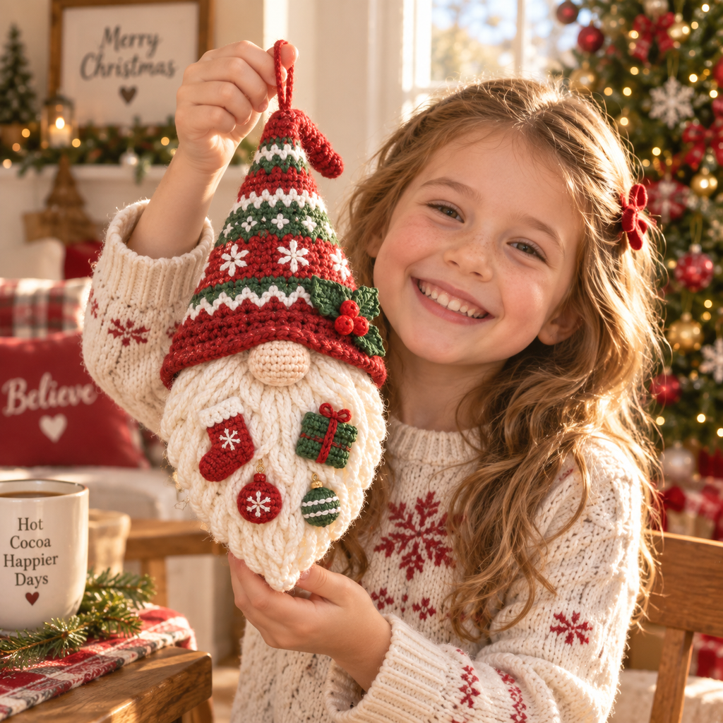 Scandinavian Christmas Gnome Decor | Handmade Nordic Holiday Hanging