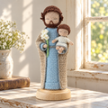 Crochet Saint Joseph Figure – Handmade Catholic Gift, Christmas Decor