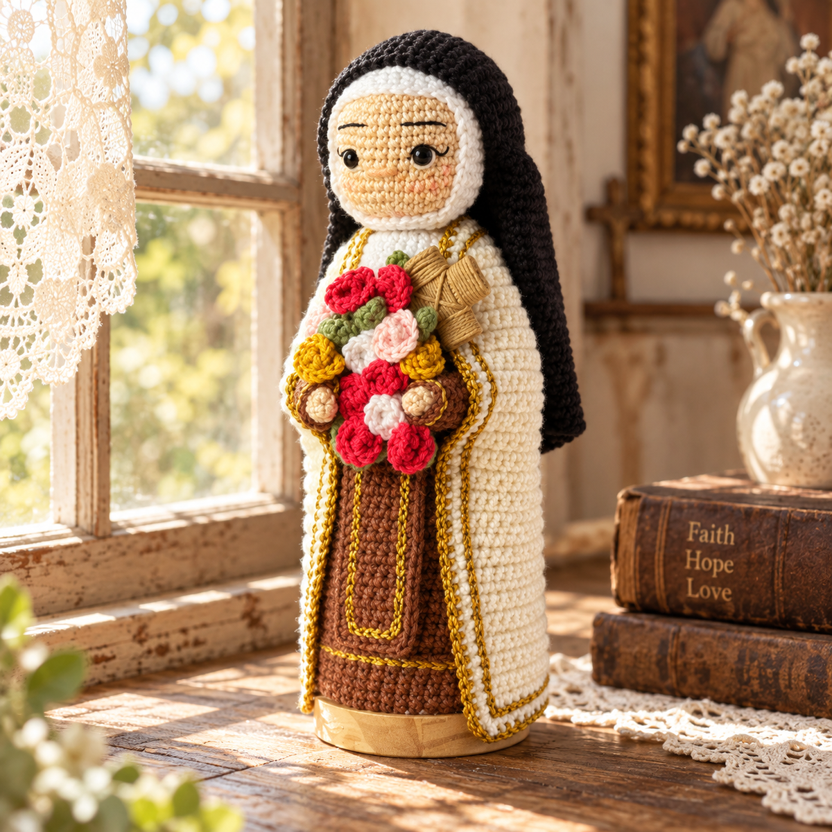 Saint Teresa Crochet Doll | Catholic Religious Gift and Christmas Decor