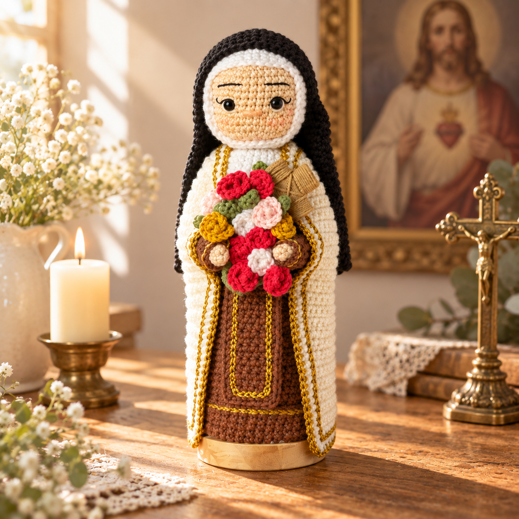 Saint Teresa Crochet Doll | Catholic Religious Gift and Christmas Decor