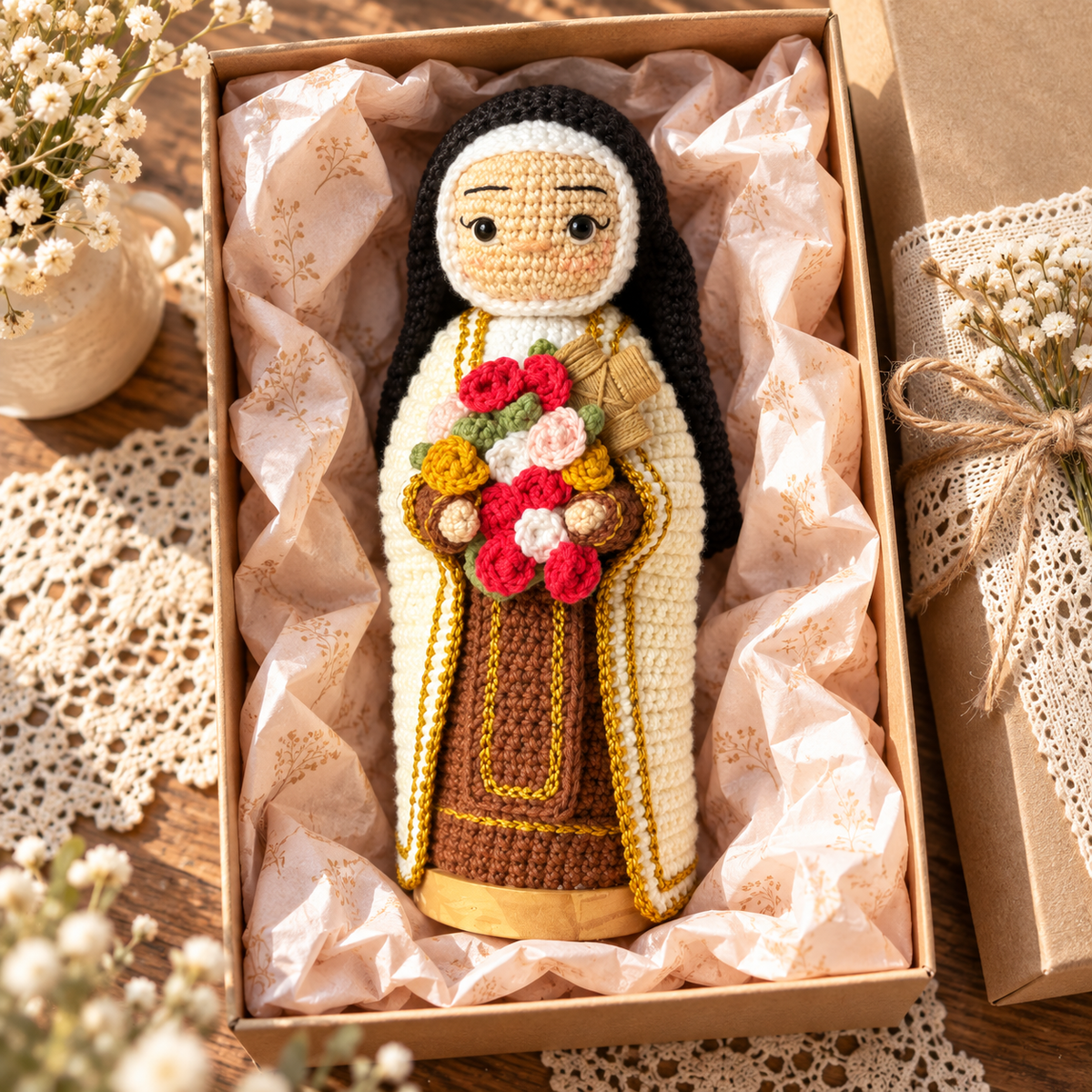 Saint Teresa Crochet Doll | Catholic Religious Gift and Christmas Decor