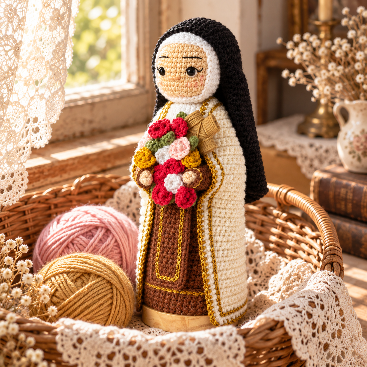 Saint Teresa Crochet Doll | Catholic Religious Gift and Christmas Decor