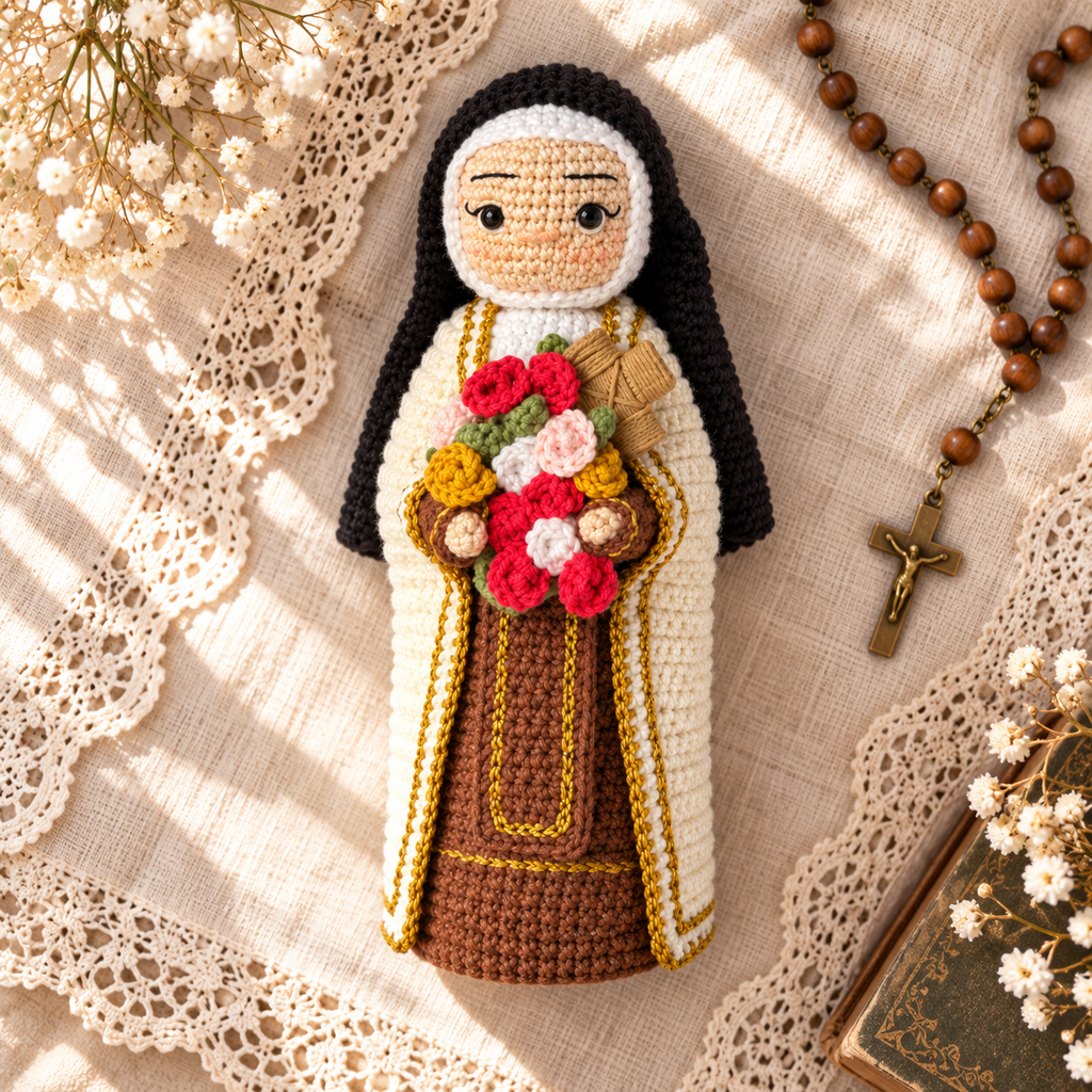 Saint Teresa Crochet Doll | Catholic Religious Gift and Christmas Decor