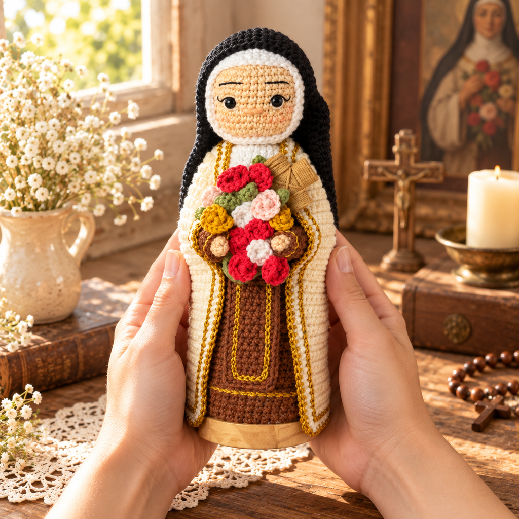Saint Teresa Crochet Doll | Catholic Religious Gift and Christmas Decor
