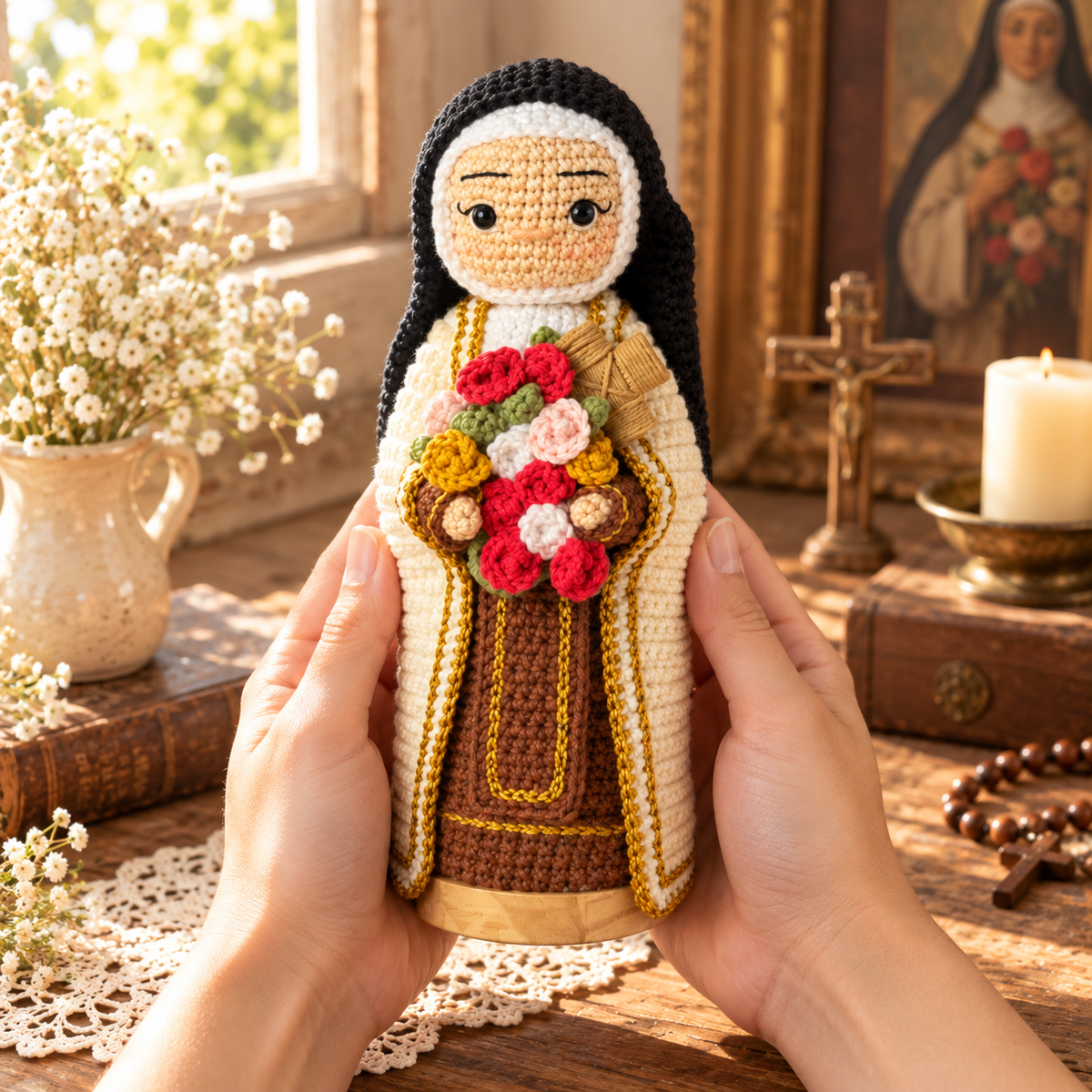 Saint Teresa Crochet Doll | Catholic Religious Gift and Christmas Decor