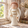 Crochet Angel Christmas Decor, Handmade Christian Keepsake