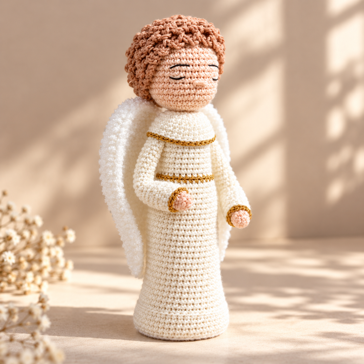 Crochet Angel Christmas Decor, Handmade Christian Keepsake