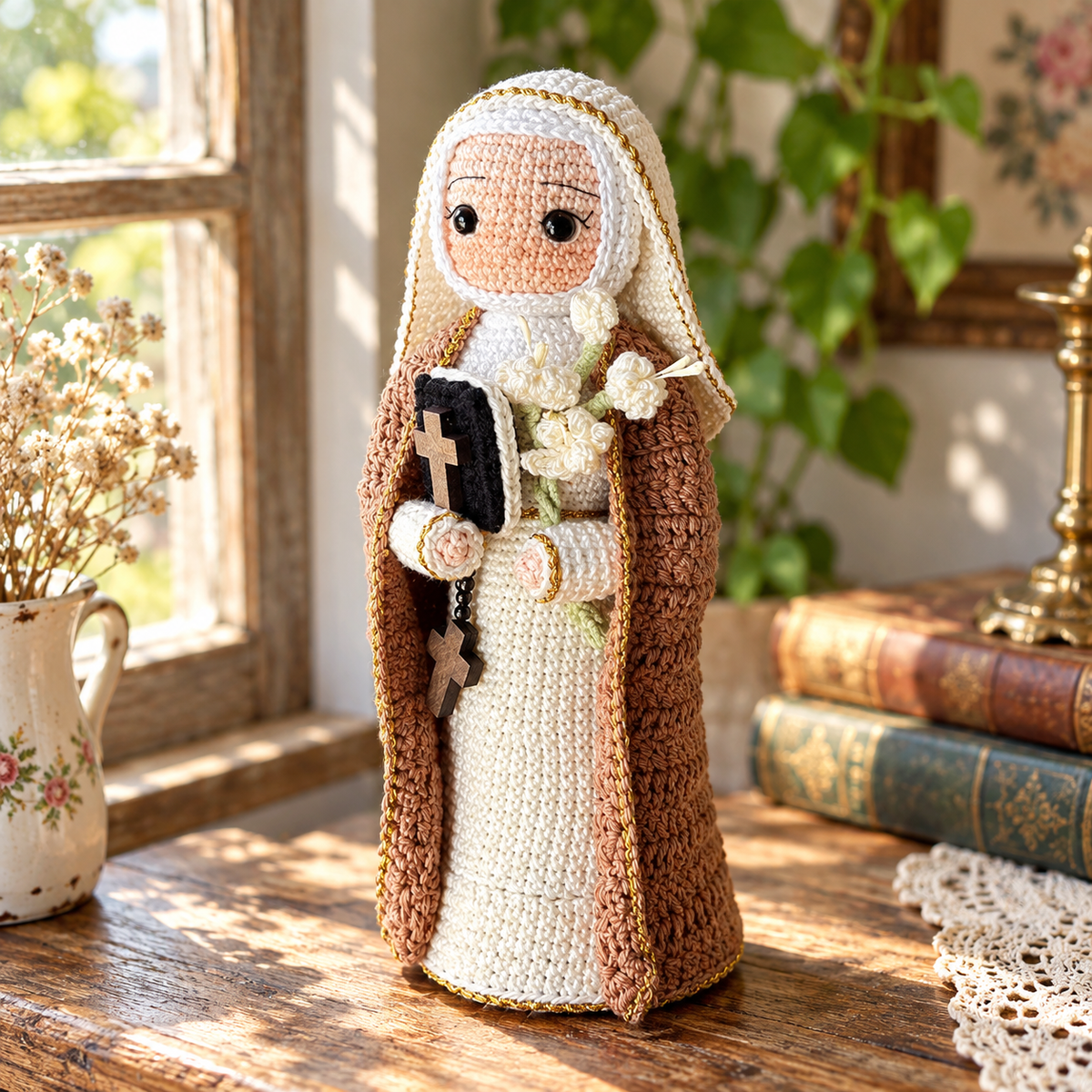Crochet Saint Catherine Figure – Handmade Christmas Decor and Gift