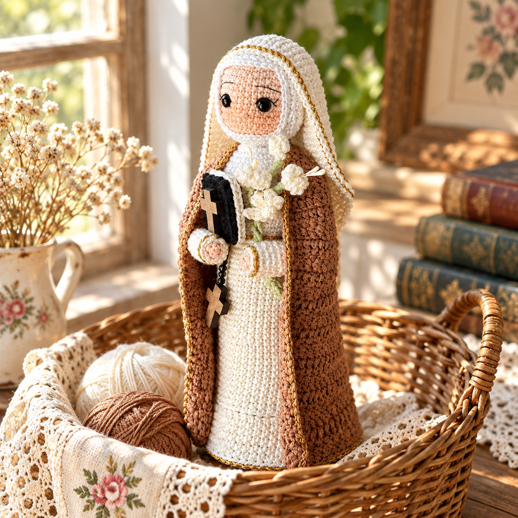 Crochet Saint Catherine Figure – Handmade Christmas Decor and Gift