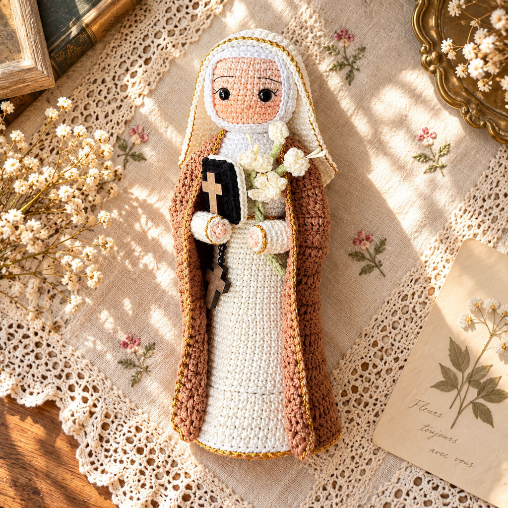 Crochet Saint Catherine Figure – Handmade Christmas Decor and Gift