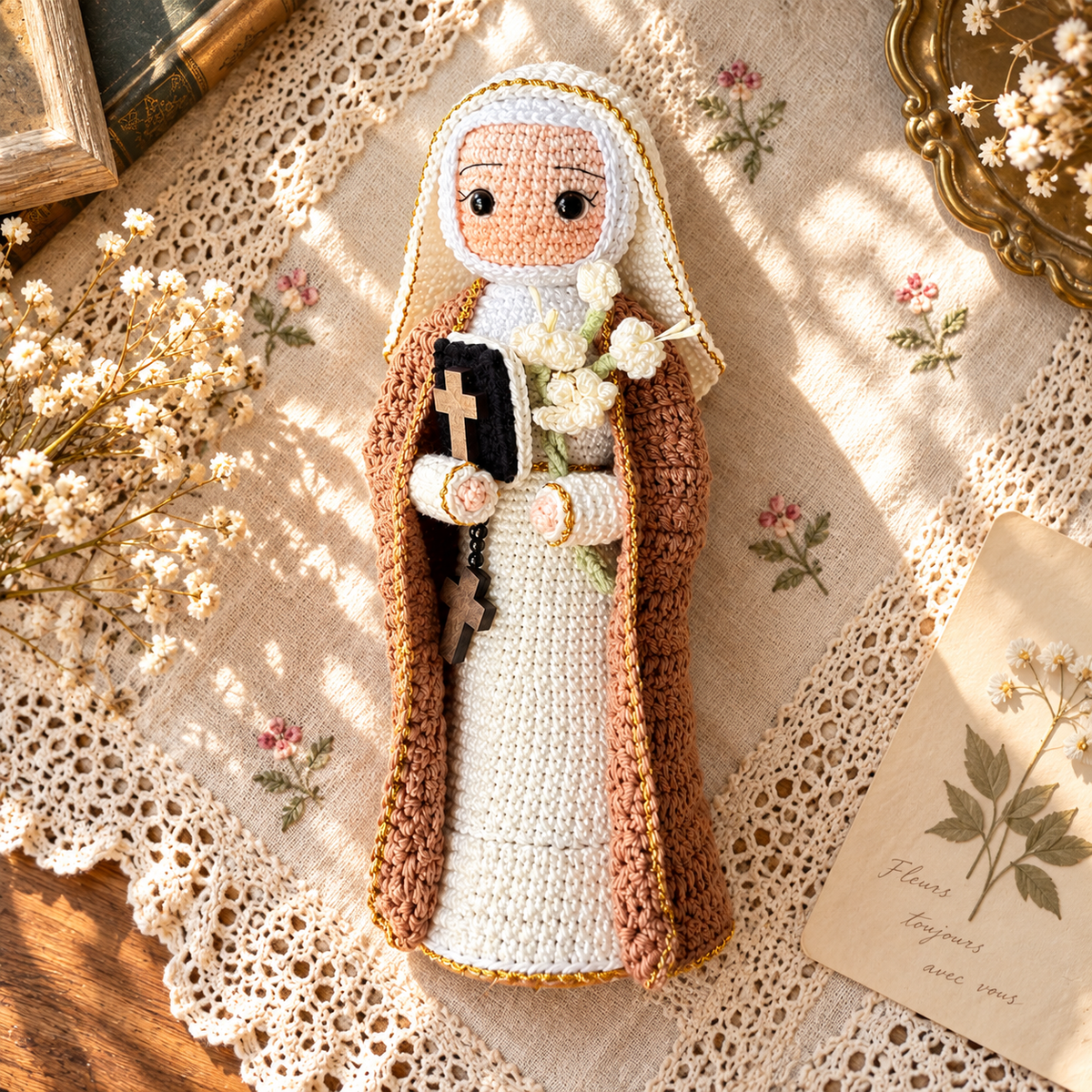 Crochet Saint Catherine Figure – Handmade Christmas Decor and Gift