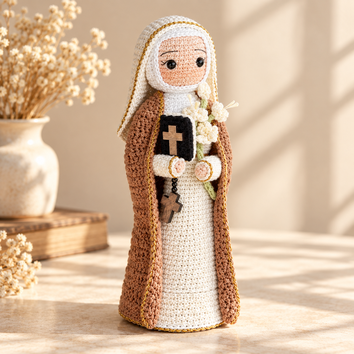 Crochet Saint Catherine Figure – Handmade Christmas Decor and Gift