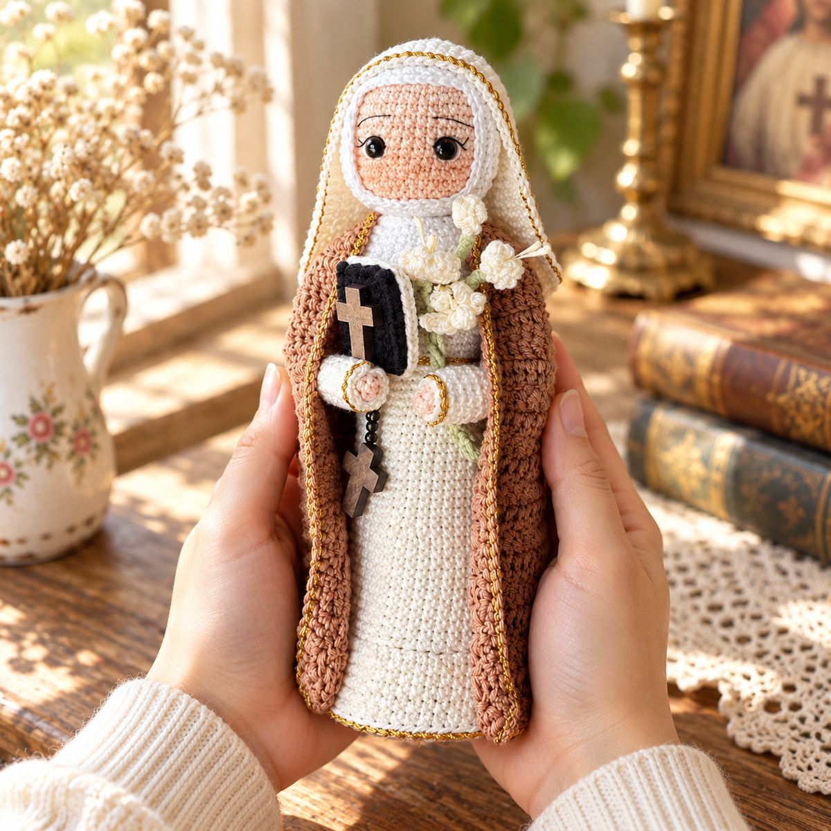 Crochet Saint Catherine Figure – Handmade Christmas Decor and Gift