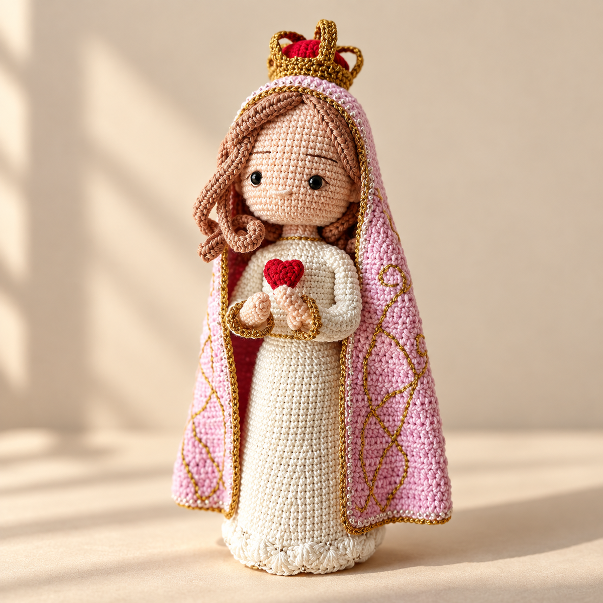 Crochet Virgin Mary Figure – Handmade Christmas Decor and Gift