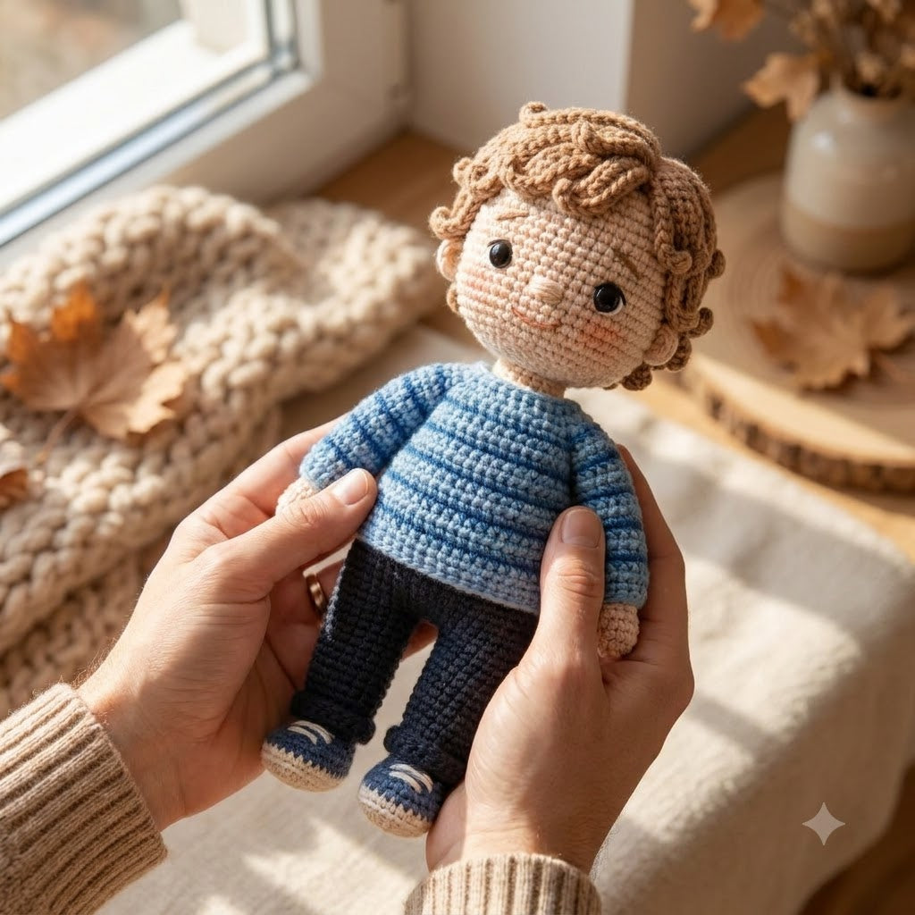 Custom Crochet Baby Doll – Handmade Gift From Your Photo