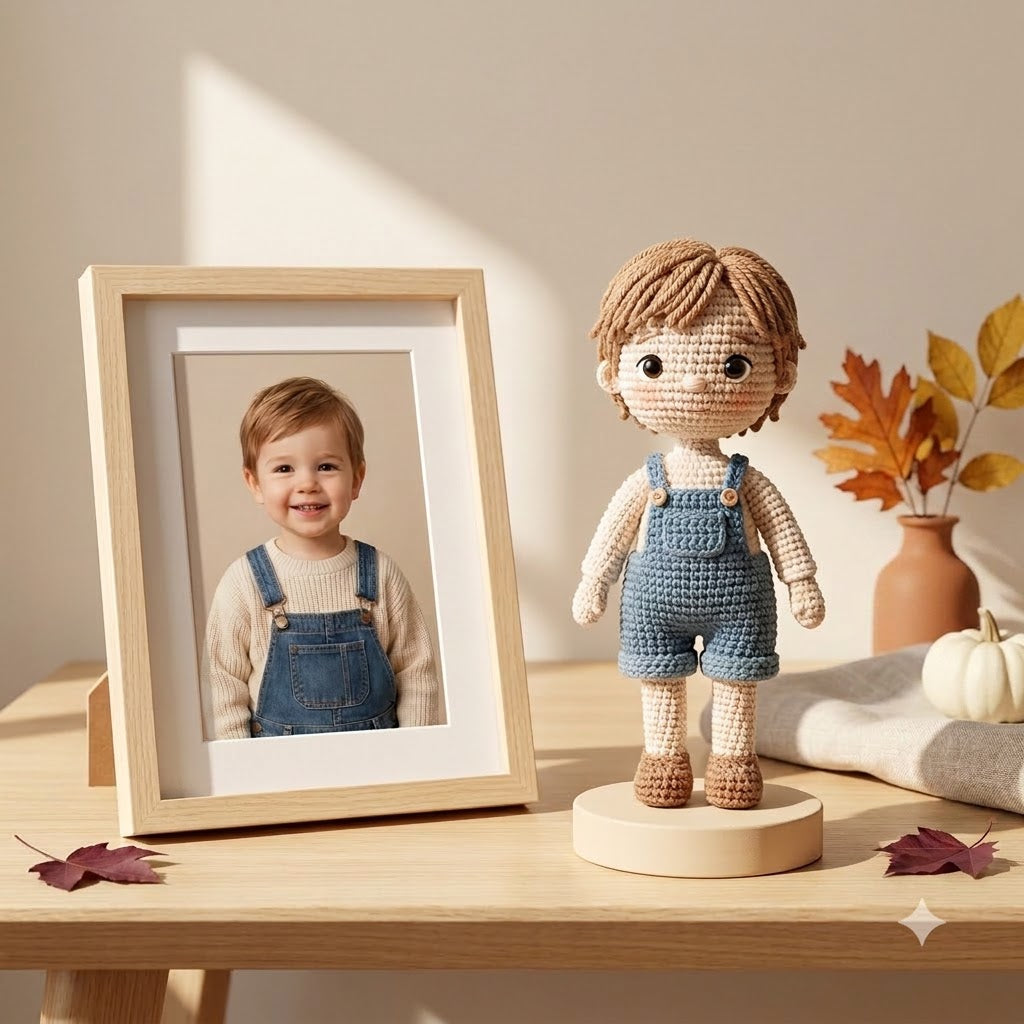 Custom Crochet Doll From Photo – Personalized Handmade Gift