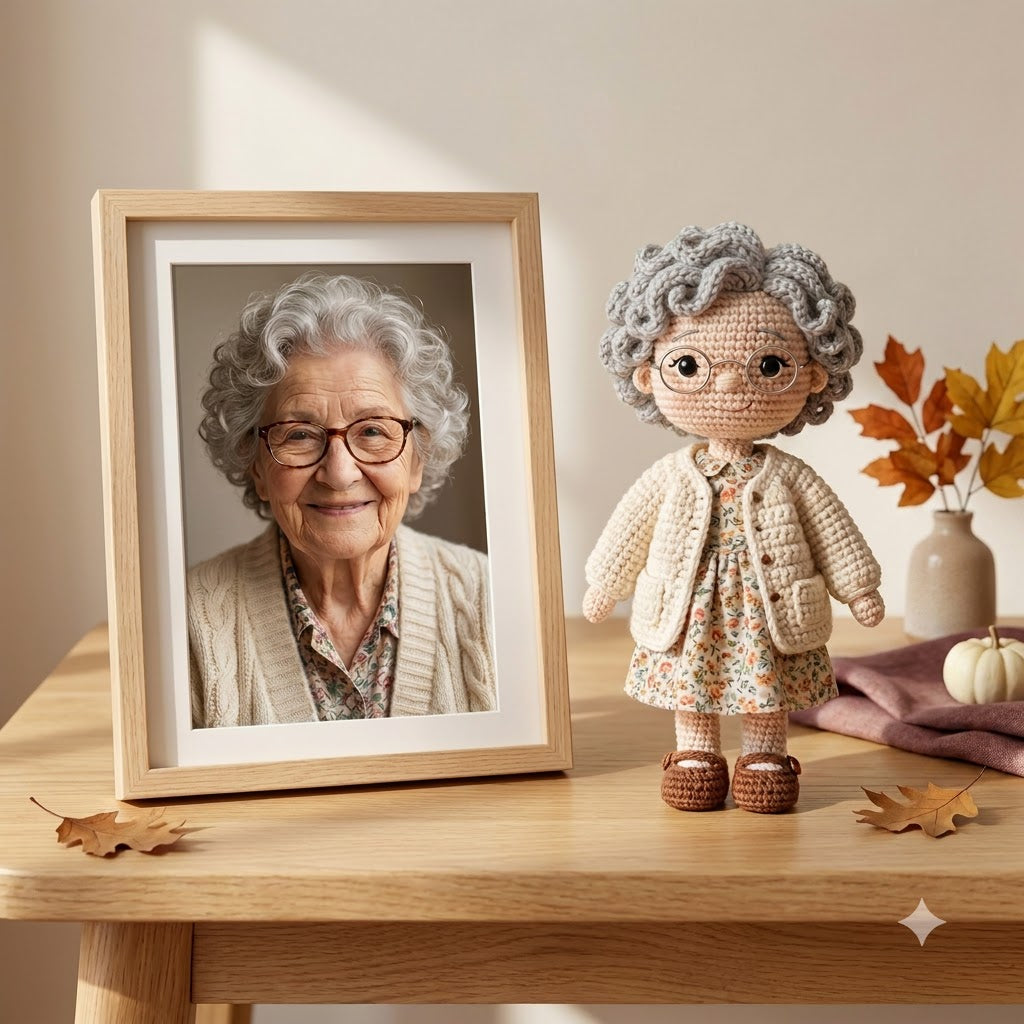 Custom Crochet Doll From Photo – Personalized Handmade Gift