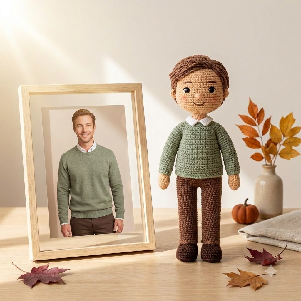 Custom Crochet Doll From Photo – Personalized Handmade Gift