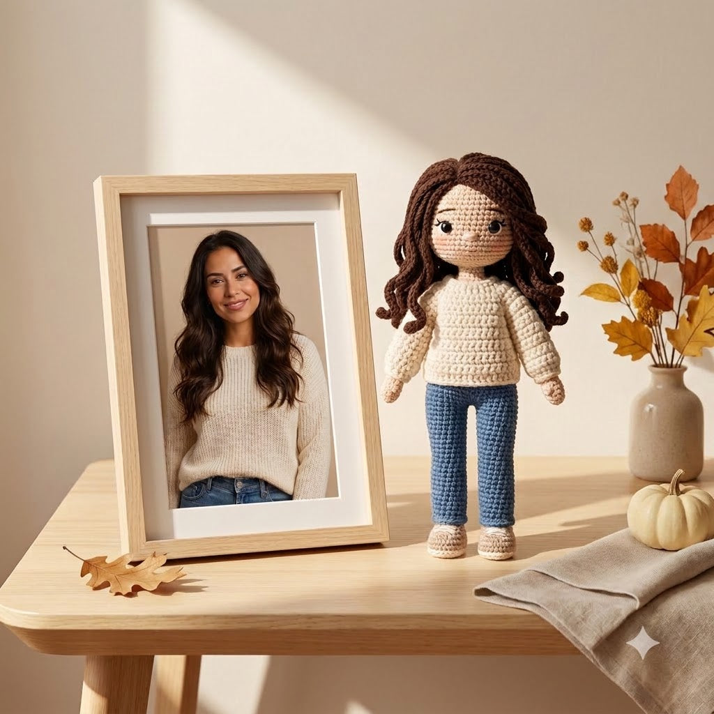 Custom Crochet Doll From Photo – Personalized Handmade Gift