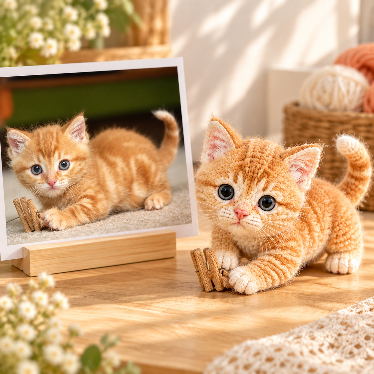 Personalized Crochet Cat Doll From Photo | Custom Cat Lover Gift Keepsake