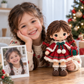 Custom Christmas Crochet Doll From Photo | Personalized Handmade Christmas Gift