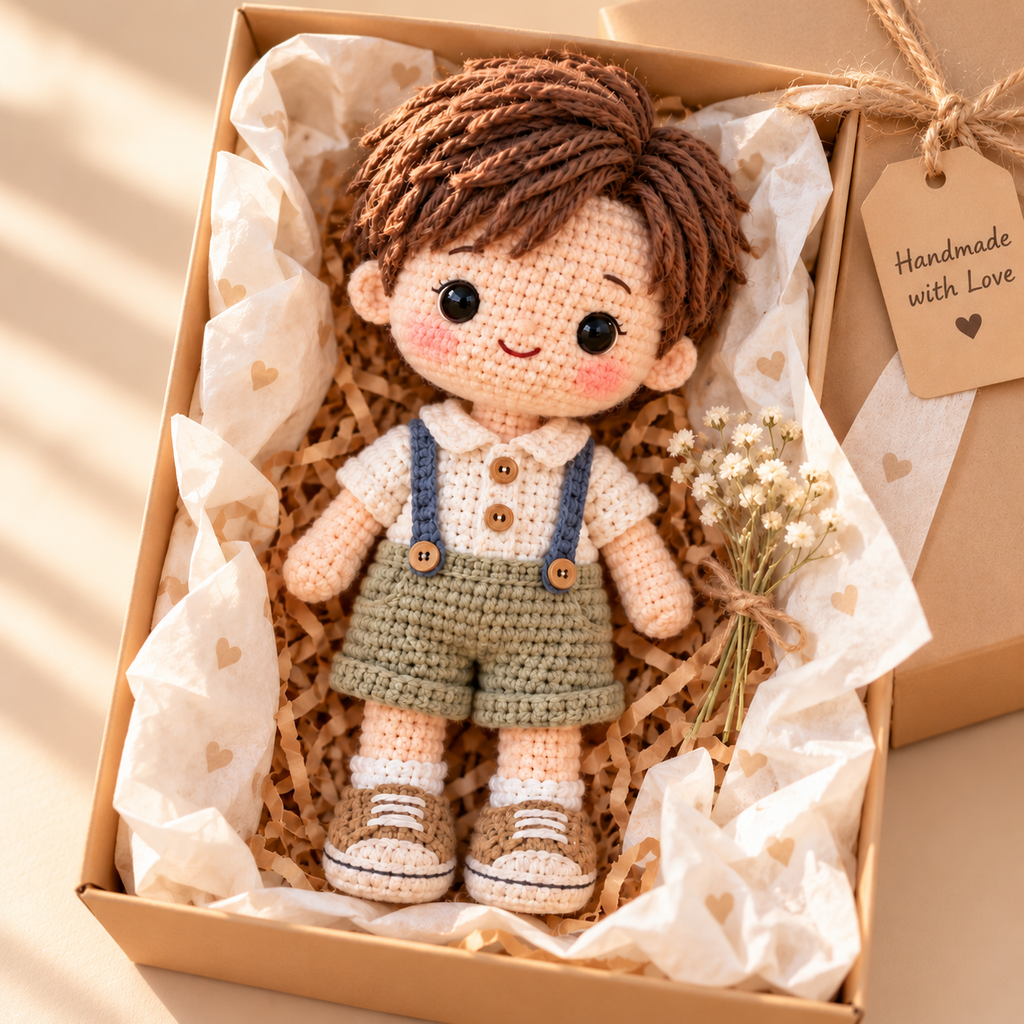 Custom Crochet Doll From Photo | Personalized Handmade Keepsake Gift
