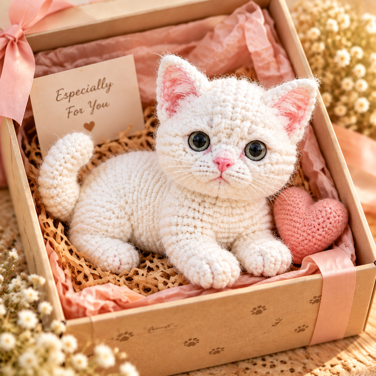 Personalized Crochet Cat Doll From Photo | Custom Cat Lover Gift Keepsake