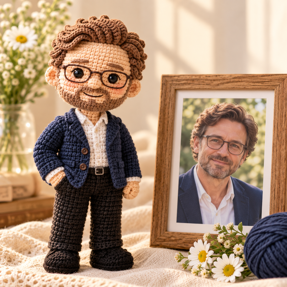 Personalized Crochet Doll From Photo, Custom Handmade Keepsake Gift